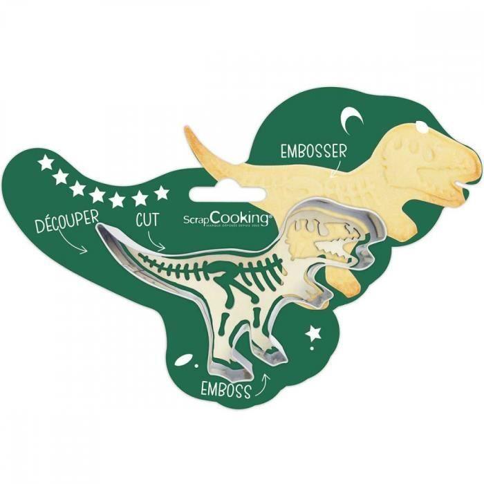 Découpoir embosseur dino - Scrapcooking 12,1 Argent