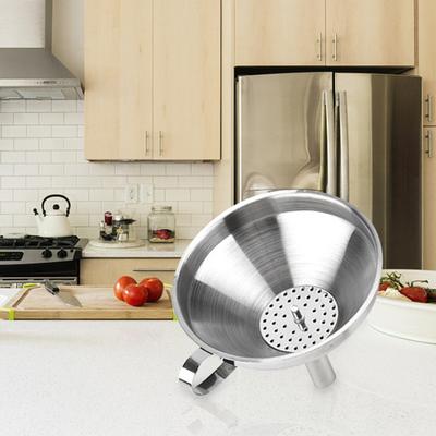 Stainless Steel Filter Cooking Funnel with Detachable Kitchen Oil Transmit Tools