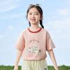 Xiaoyinman Girls' Summer Cartoon Print Cotton T-Shirt