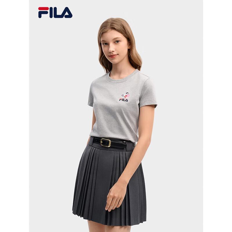 

FILA Women s Kitten Embroidery Round Neck T-shirt M