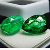 Colombian Green Pear Cut Natural Emerald 18.52 Carat CERTIFIED Loose Gemstone Gfhjyjk