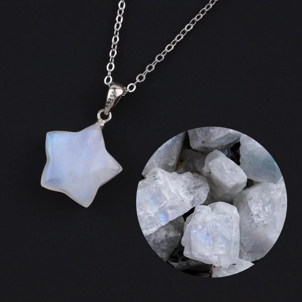 GAVU Star Moonstone Power Stone Necklace for Women [GAVU]