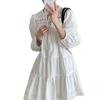 White Lace Splicing Holiday Dress Women's Summer New Yunnan Xinjiang Grassland Travel Photo Dress