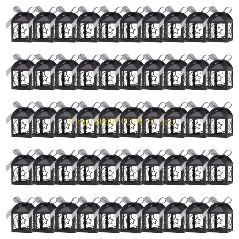 50PCS Eid Mubarak Boxes Eid Decoration Supplies Candy Box Suitable for Festival Treats and Festival Parties Decorations top sale