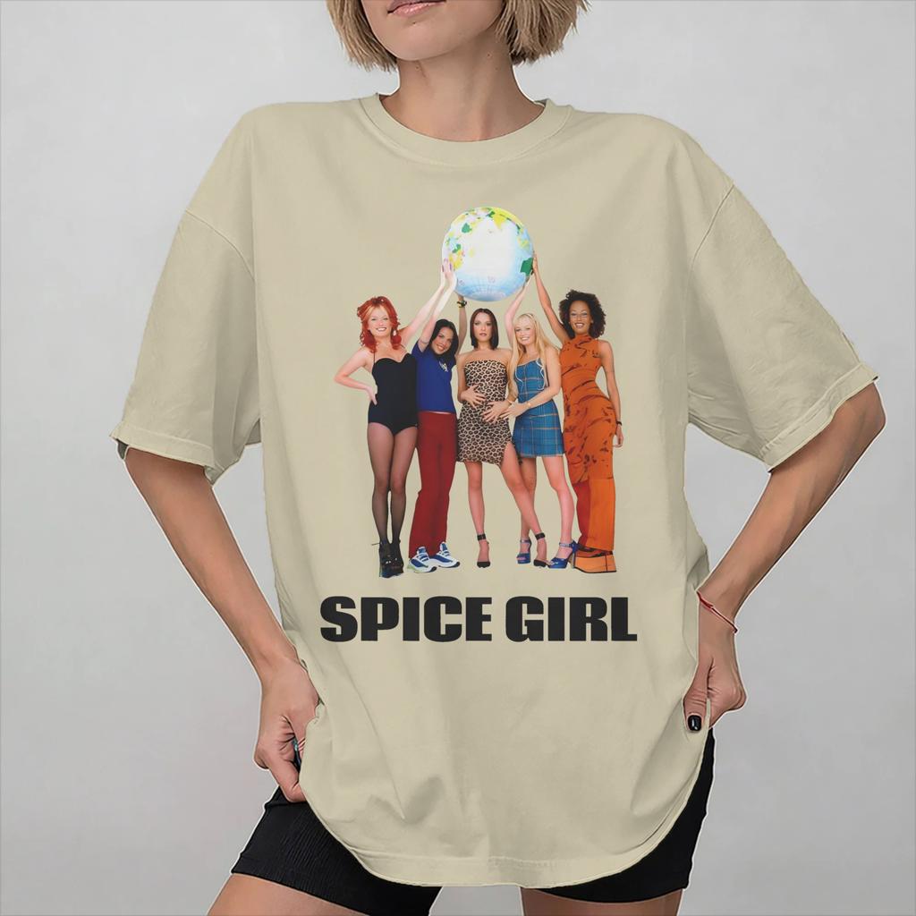 Unisex Women Graphic Print Spice Girls Pop Group Tour T Shirt Tee Pure Cotton Tshirts Clothing