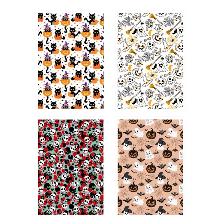 Halloween Water Soluble Stickers, Clay Transfer Paper Water Soluble Clay Transfer Sheet for Clay Earrings Jewelry Making