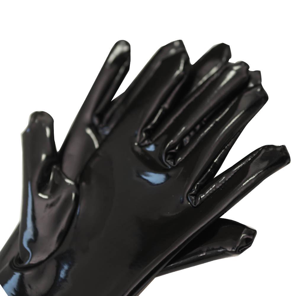 Sexy Dames Pvc Glanzende Handschoen Latex Kunstleer Middellange Handschoenen Punk Handschoenen Sexy Hip-Hop Wanten Cosplay Meiden Kostuums Accessoire