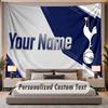 Custom Name Text Tapestry Tottenham Hotspur FC Personalized Polyester Wall Tapestry For Bedroom And Room
