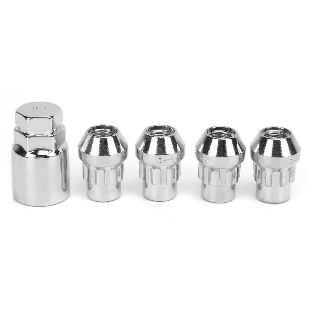 4PCS Car Wheel Nut Locks M12x1.5MM 32MM Height Steel Universal Automobile Components