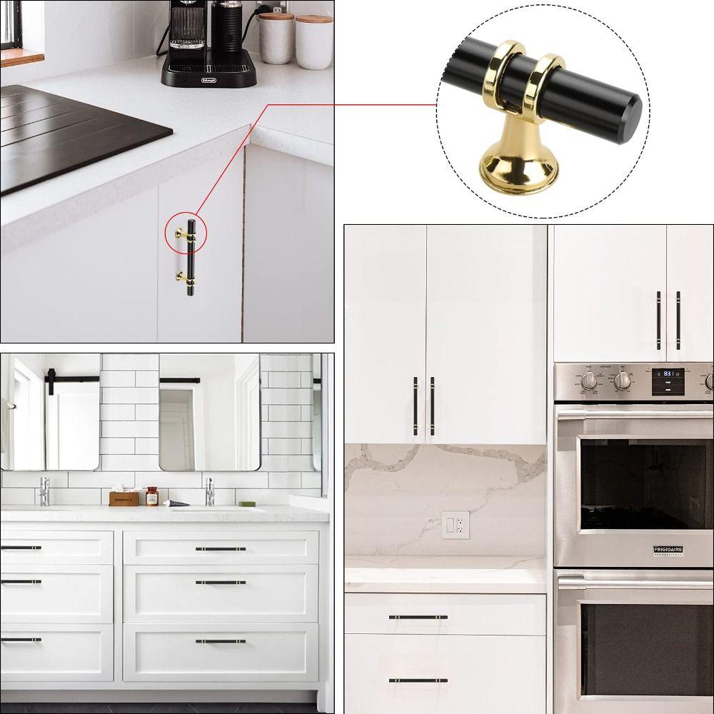 Ergonomic Drawer Pulls Zinc Alloy Door Handle Modern Simple Cabinet Handles  Wardrobe