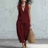 Completi Due Pezzi da Donna Casual Tinta Unita Set in Tessuto Vestibilità Larga Fibra di Poliestere Leggero Comodo Outfit per Primavera Estate Autunno Abiti Quotidiani