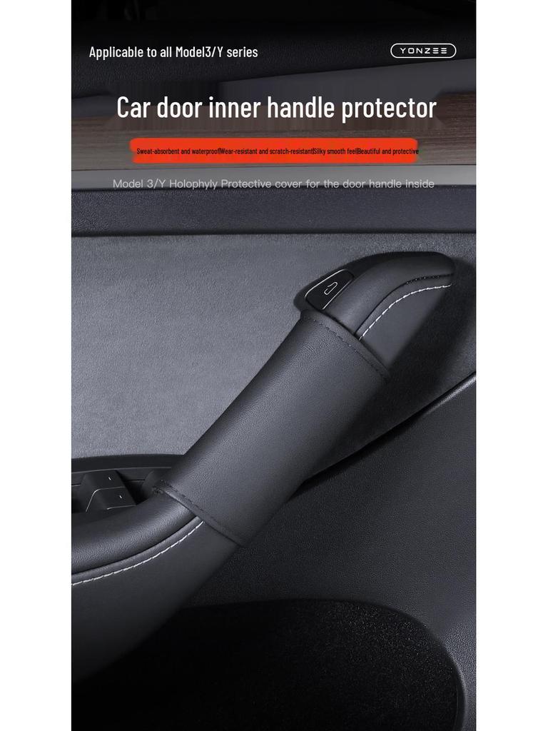 Autocollants de Protection pour Accoudoir et Poignée de Porte Tesla Model 3/Y - Accessoires Intérieurs de Voiture