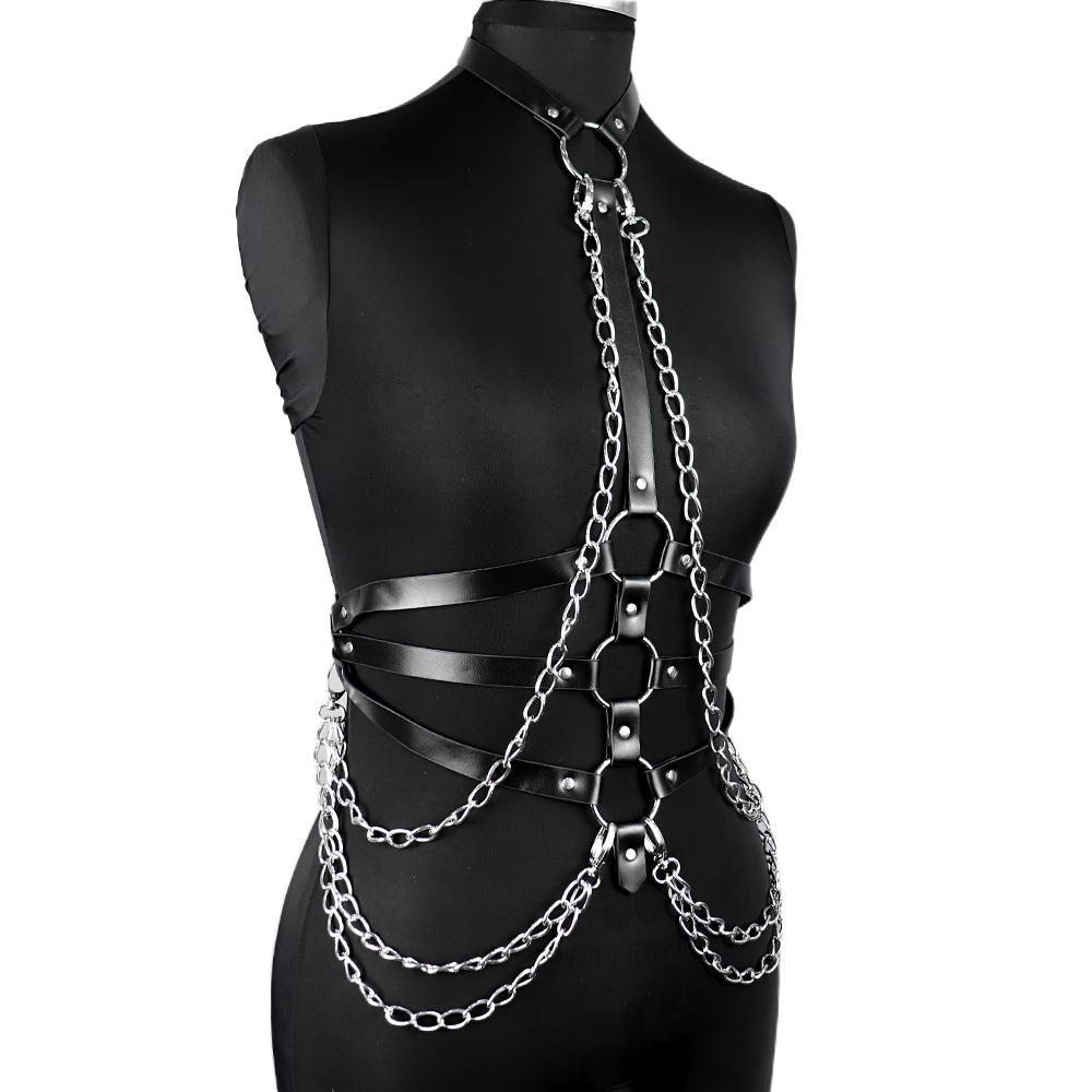 Goth Punk Body Sexy Chain Harness Woman Fashion Belts for Women Festival Clothing Goth Accessories