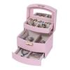 Minimalist High-end Jewelry Storage Box Pu Multi-layer Multi-function Large-capacity Jewelry Box with Mirror and Lock