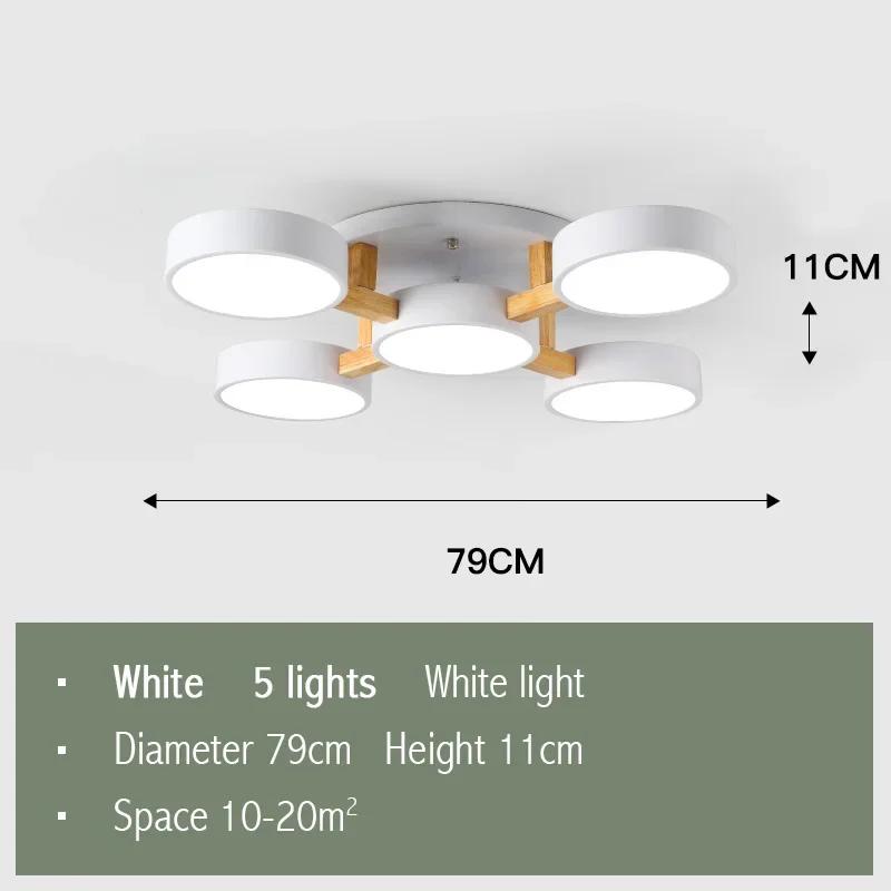 Nordic Wooden Ceiling Lights Indoor LED Macaron Color Decor Chandelier  Creative Ceiling Lamp For Parlor Bedroom Study Room Cafe