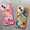Fundas Süßes Mädchen Stil Muster Aufkleber Handyhülle Für iPhone 16 15 14 13 12 11 Pro Max Mini X XS XR 7 8 Plus Stoßfeste Hülle