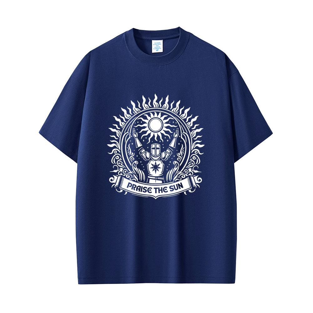 Dark Souls Praise The Sun Tshirt Men Women Fashion Gothic Rock Tshirts Mens 100 Cotton Vintage T Shirt Game Lovers Fans Gift