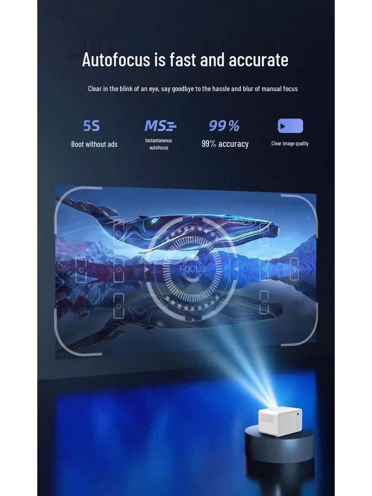 P2 Ultra HD Portable Home Theater Projector for Bedroom and Dormitory Use