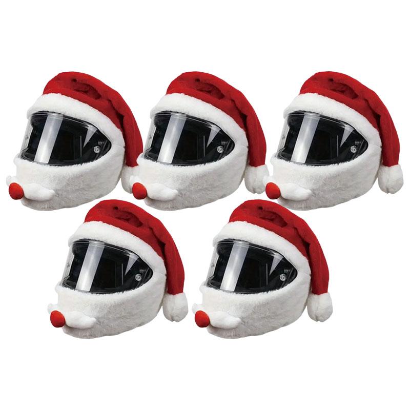 Santa Cyklistická přilba Vánoční Motocyklová přilba Celoobličejová Bezpečná čepice Santa Claus Závodní čepice Veselé Vánoce dekorace dárek