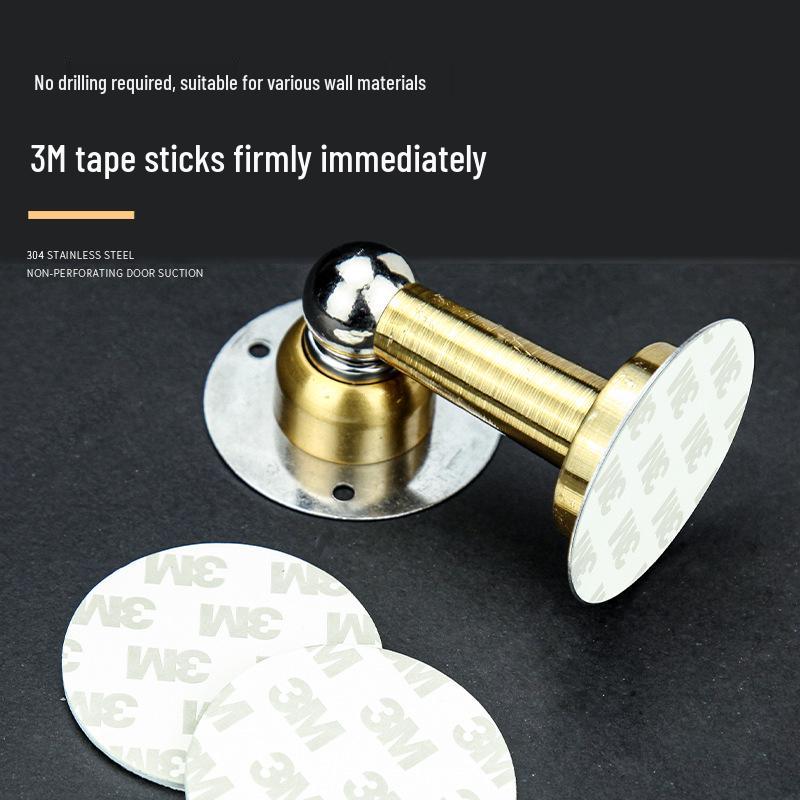 Strong Magnetic Waterproof Door Stopper - Silent, No-Drill, Stainless Steel Door Holder