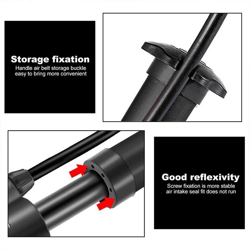 1Pcs Bicycle Pump Lightweight Balloon Manual Air Pump MTB Road Bike Tire Inflator Cycling Accesories Portable Bicycle Pump
