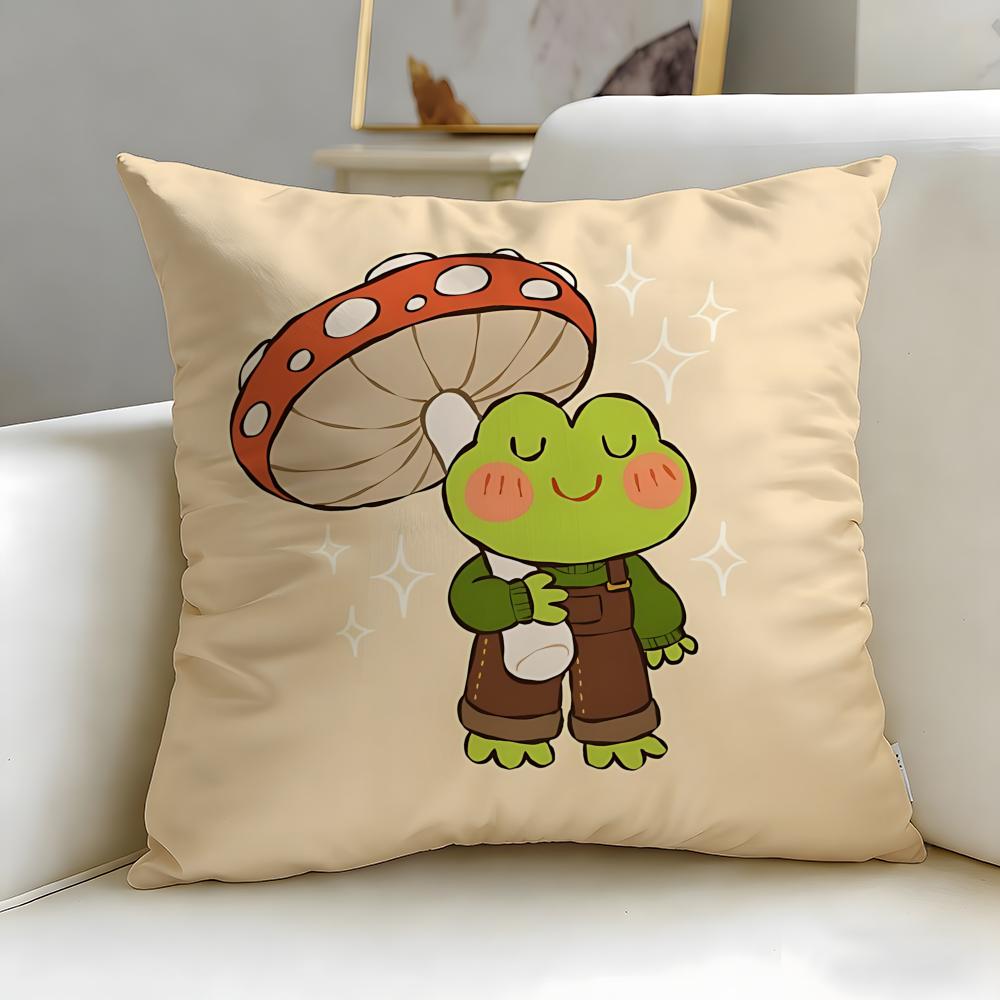 Animal Cute Frog Cushion Cover Soft & Easy-Wash Pillow Case – Versatile For Couch, Bed, Travel And Office