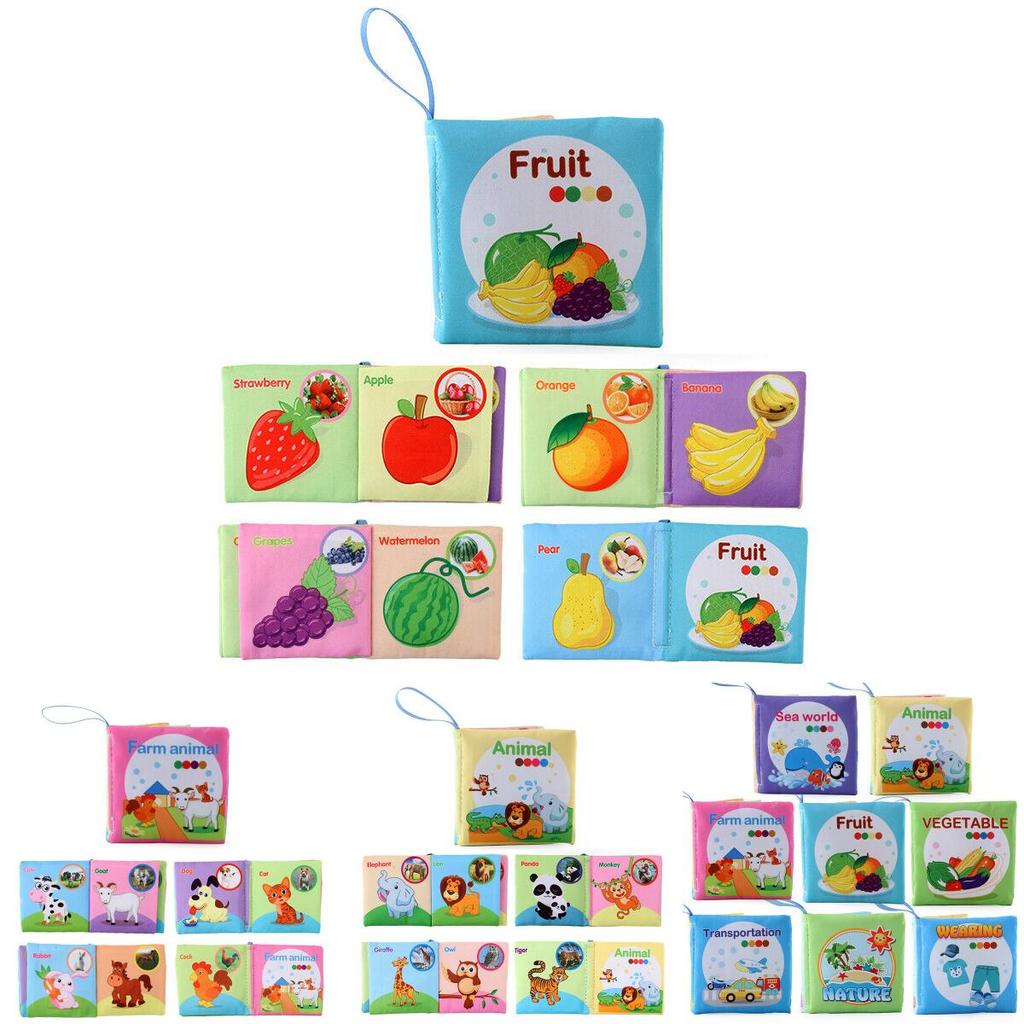 Enlighten Your Child's Mind With Soft Cloth Book English Animal Transportation