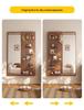 Wall-Mounted Pegboard Full-Length Sliding Mirror for Small Spaces