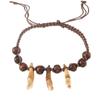 Retro Tibetan braided dog tooth bracelet handmade exotic personalized hand rope niche stacked wear men's and women's accessories
