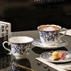 Shangqi Blue & White Porcelain Peony Coffee Cup Set