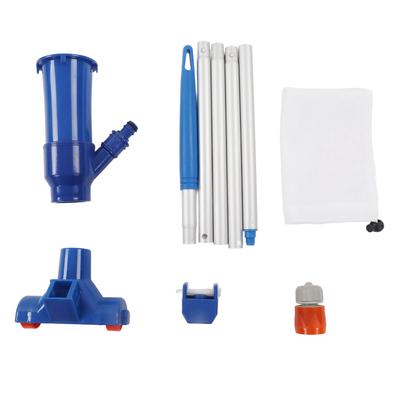 Small Pool Vacuum Portable Pond Vacuum Cleaner with 5 Section Aluminum Alloy Rod Nylon Fine Mesh Bag for Spa Hot Tub