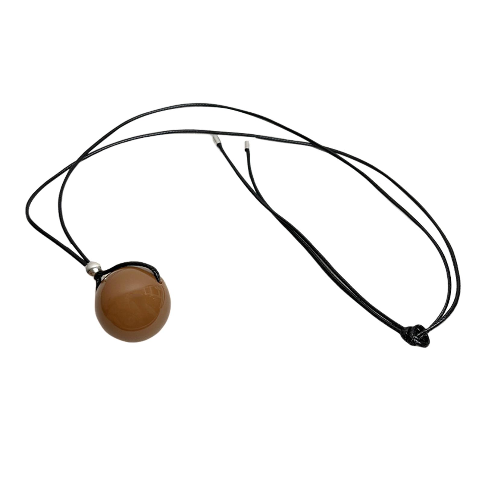 

Простое геометрическое круглое ожерелье с подвеской, модная цепочка для свитера, модный ювелирный аксессуар, подарок для женщин и девочек кофейный