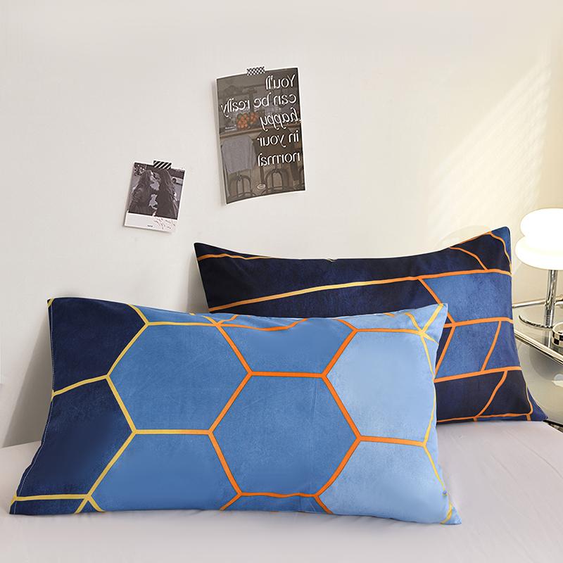 Printed Pillow Cover 2pcs Pillowcase 48x74cm Pillow Sham for Home Bed Pillowslip Rectangle Cushion Cover funda almohada