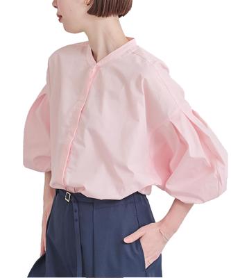 Yours BYXU0948 Volume Sleeve Size Small Women's Blouse, Pink,