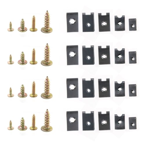 Winova U-Nut Screw Kit, U-Clips, Fairing Fixing Tool for Motorcycles and Automobiles, 170-Piece Set with Storage Case