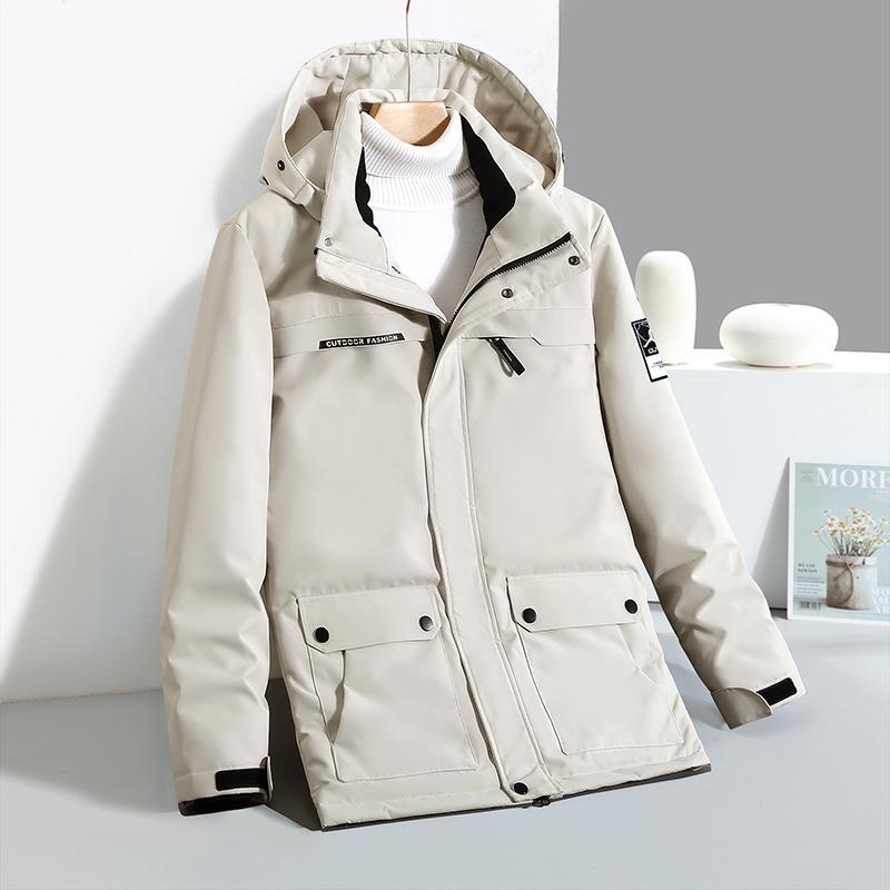 Real Fur Collar Winter White Duck Down Coats for Men Prakas Hooded Thick Warm Down Jackets Man Outerwears