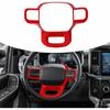 Steering Wheel Moulding Cover Trim Red Accessories For + Ford F150 F-150 ABS
