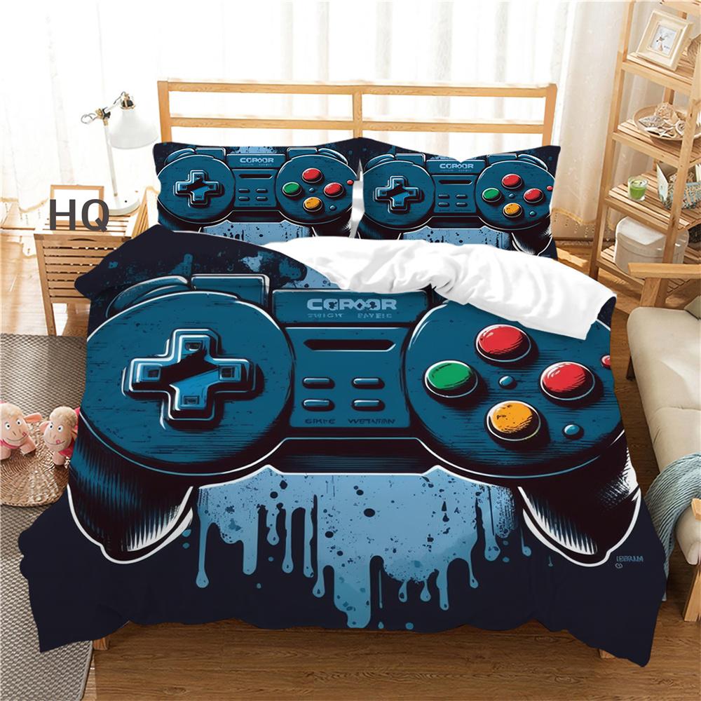 Spielkonsole Bedruckte Tagesdecken Twin Size Fashion Home Bettwäsche Polyester Cartoon Bettwäsche Bettset Abdeckung