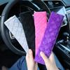 Car Safety Belt Shoulder Protector Cover Universal Magic Tape Short Plush Solid Printing Shoulder Pad Car Seat Belt Accessories
