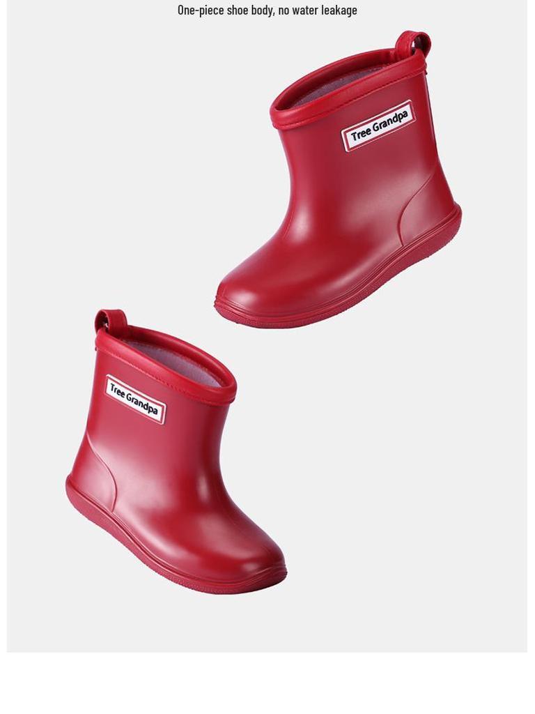 Children's Lightweight Non-slip Mid-calf Rain Boots for Toddlers - Boys & Girls Soft Sole Water Shoes