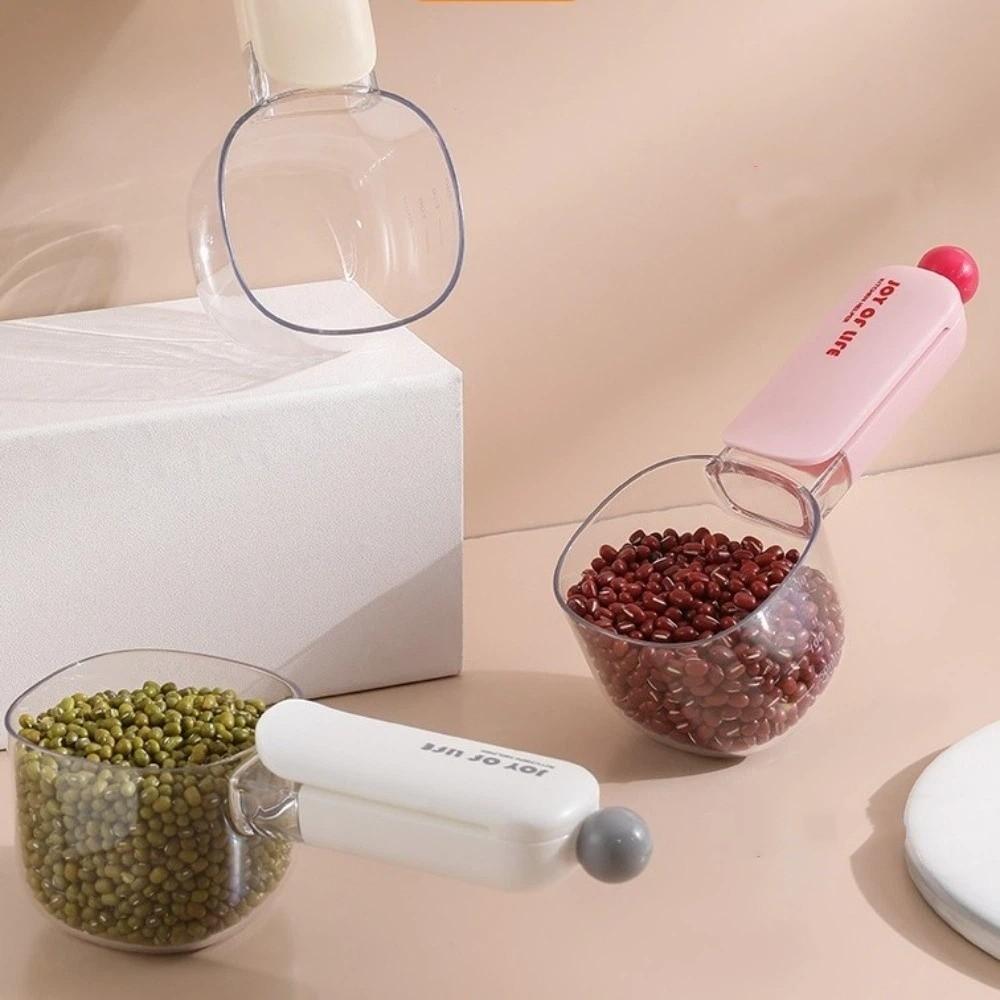 Sealing Clip Measuring Spoon Multi-Functional Food Scoop Multi Use Pet Food Scoop Kitchen