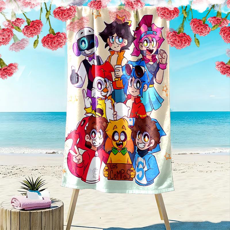 Mikecrack Cartoon Theme Design 2D Flat Print Beach Towel, Large Soft Quick Dry Towel for Beach Camping SwimmingXSTJ0915166