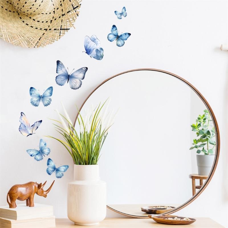 Adhesive PVC Wall Decal Glowing In Dark Butterfly Sticker Nighttimes Home Decors Bedroom Living Room Interior Styling