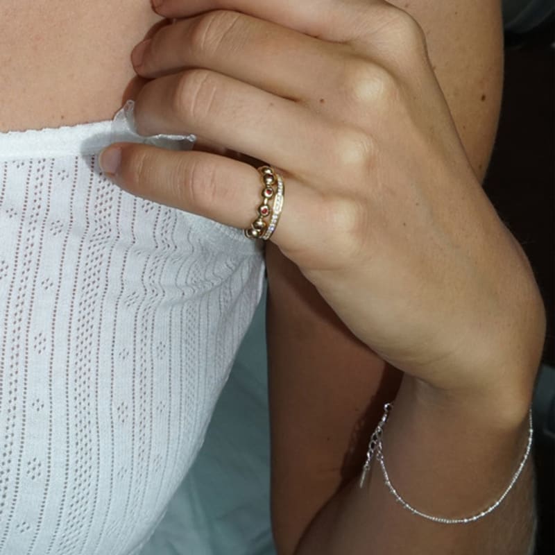 OURPIERRE CRIMP CHAIN BRACELET SILVER