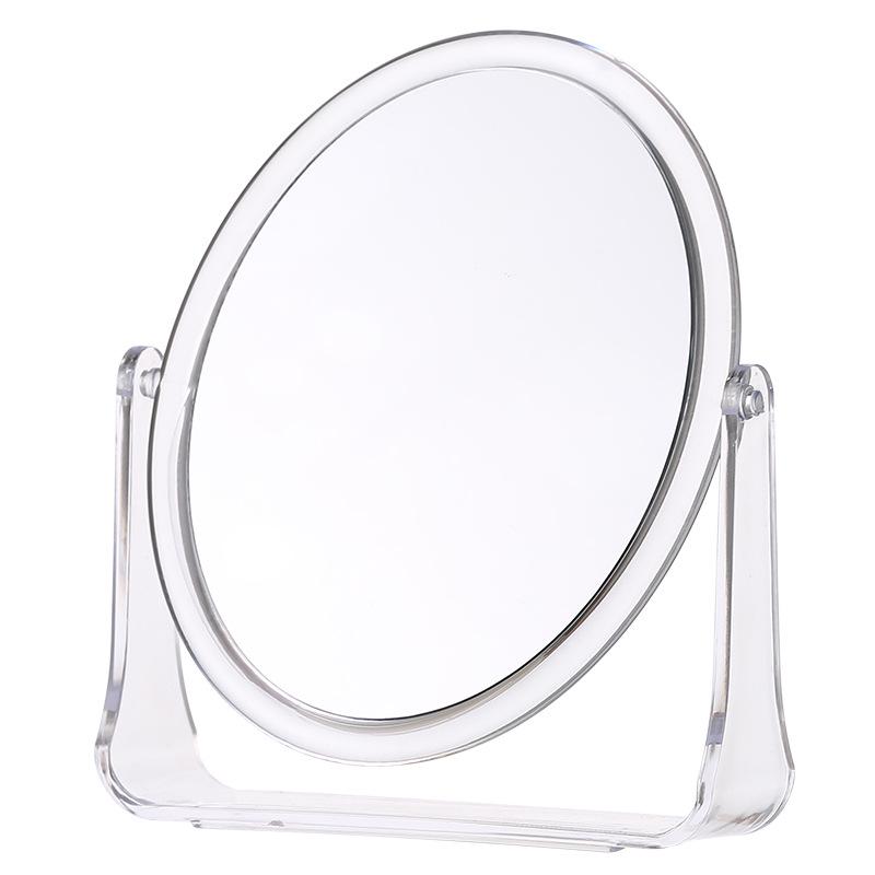 Rotatable Square Double-Sided Desktop Makeup Mirror for Dormitory