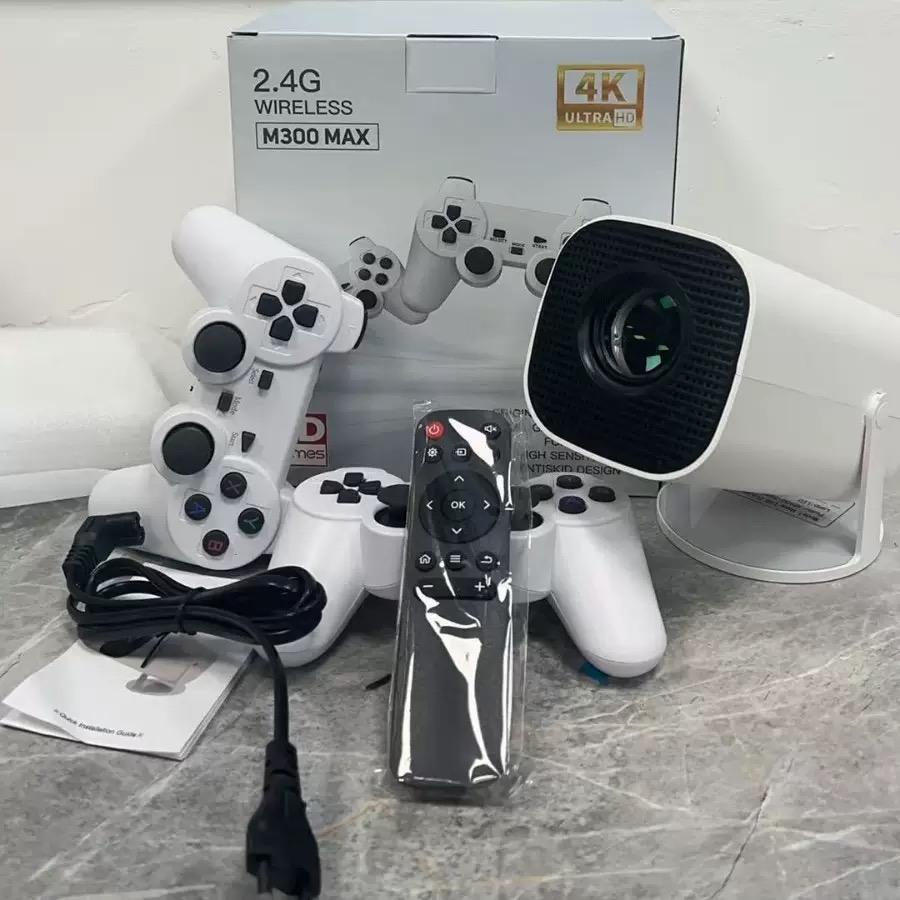 

M300 MAX Ретро Игровые Приставки Мини Портативный Интеллектуальный Проектор С Геймпадами 720P Игры Для Подарков