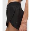 Lululemon Fast And Free High Rise Split Short 3   Crinkle Black