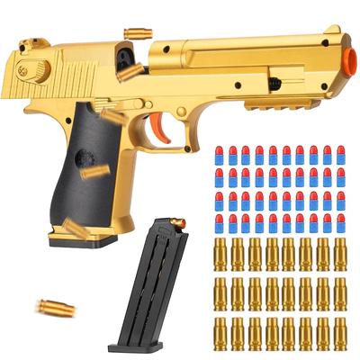 Pistola de Juguete de Expulsión de Casquillos con Balas Blandas para Niños Niñas Juegos de Disparo Regalo de Cumpleaños Edad 5+