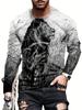 Fashion Lion 3D Printing Men's Long Sleeve T Shirt Autumn Pullover Comfortable Fit Street Casual Oversized Harajuku Shirt Tops