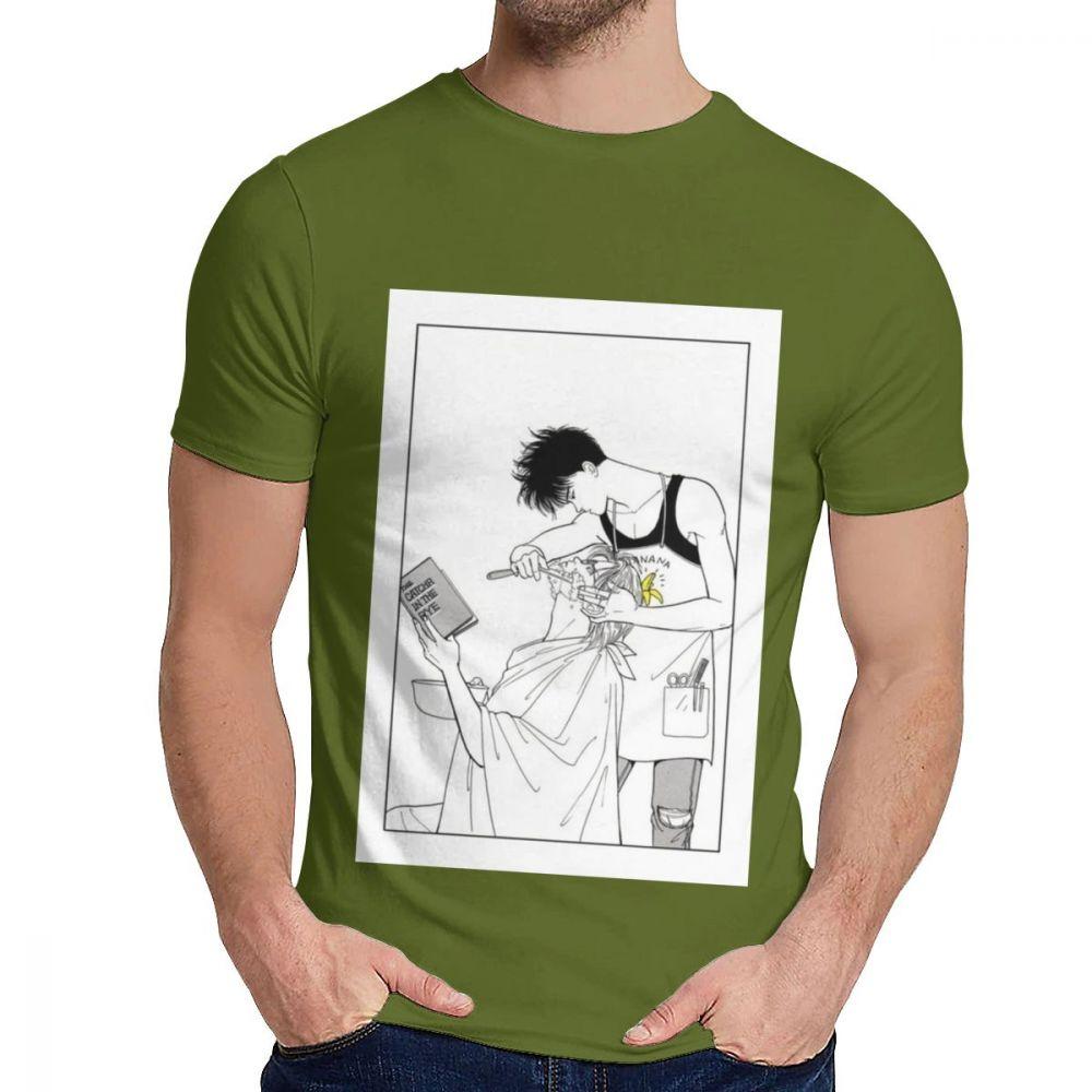 Harajuku Fish Anime Japanese Crime Ash Eiji Manga T Shirt For Man Crazy Organic Cotton